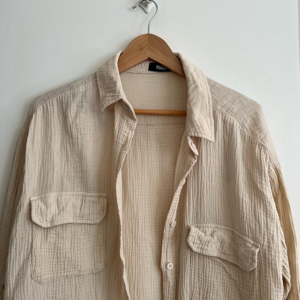 Linen missguided button up